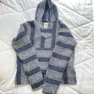 baja joe hippie recycled material hoodie mexican print drug rug